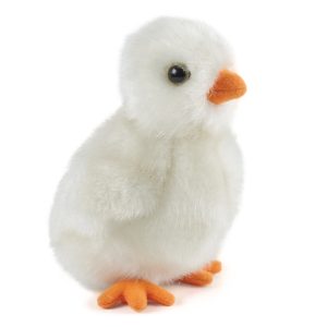 White Fluffy Chick Plush Stuffed Animal Toy